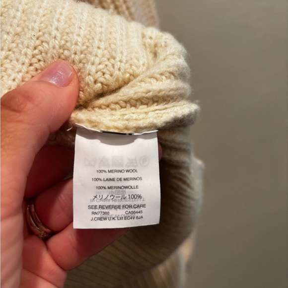 Madewell Beige Button-Shoulder Sweater wool warm winter cabin core cottage - Picture 13 of 15